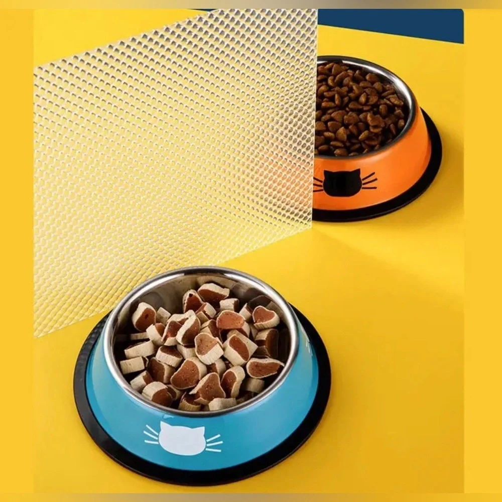 New Colorful Cute Stainless Steel Silicone Anti-slip Bowl for Dog & Cat